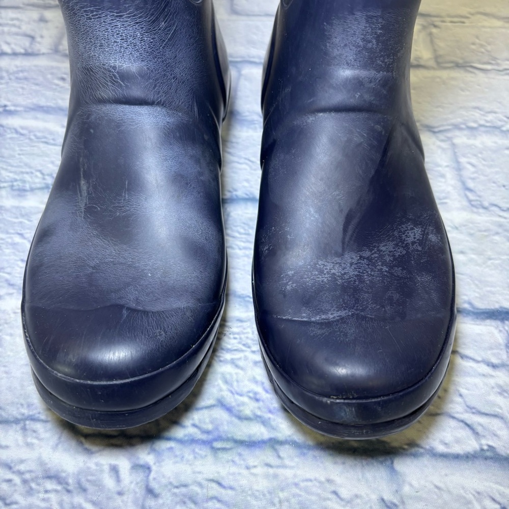 Hunter Women's Original Short Boot Navy Womens 7 Mens 6 Rain Boots Waterproof - Picture 2 of 11